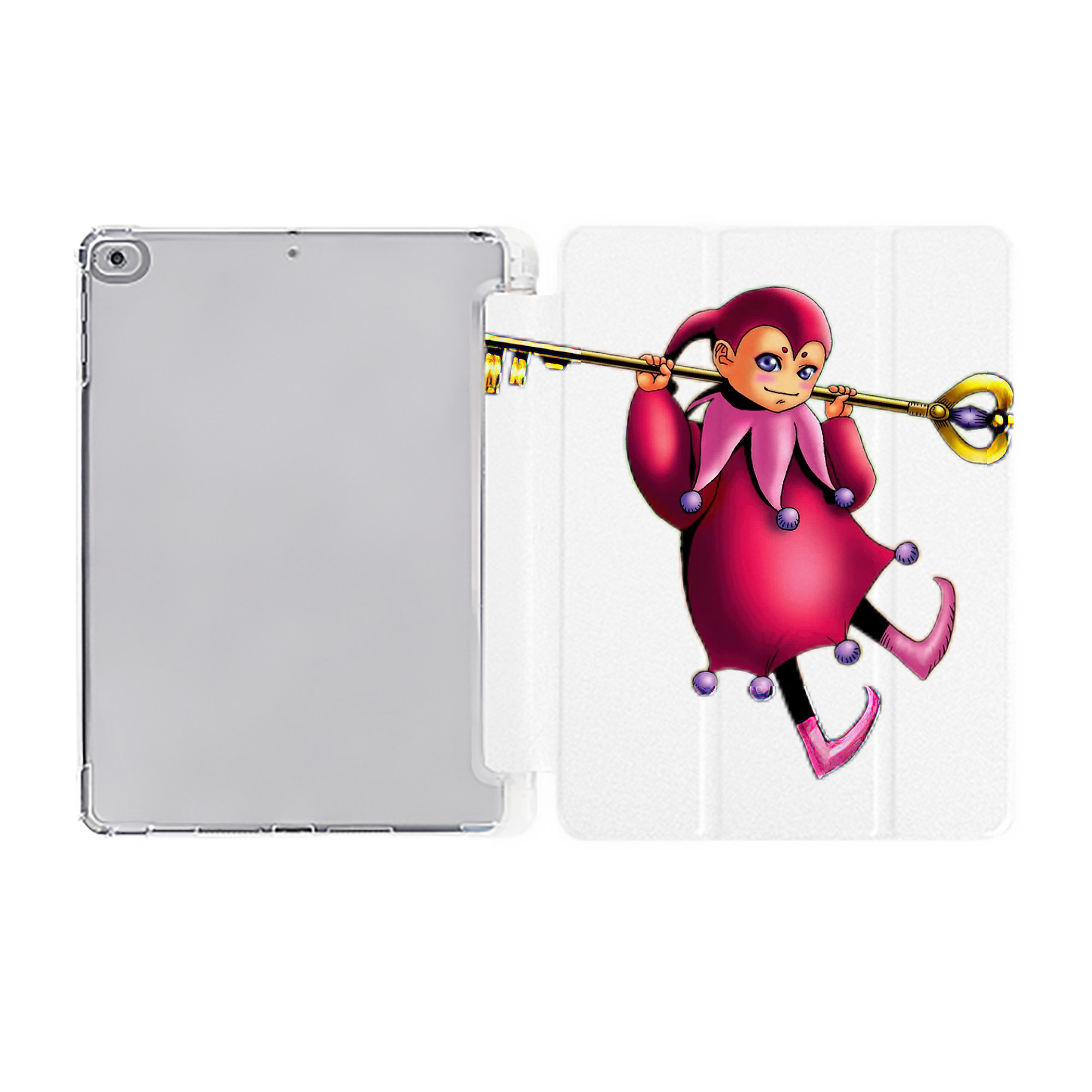 （画像用） 遊☆戯☆王 Yu-Gi-Oh! IPad ケース ペン収納付き 三つ折りスタンド PUレザー×シリコン 対応機種9.5/10.5/10.9インチ